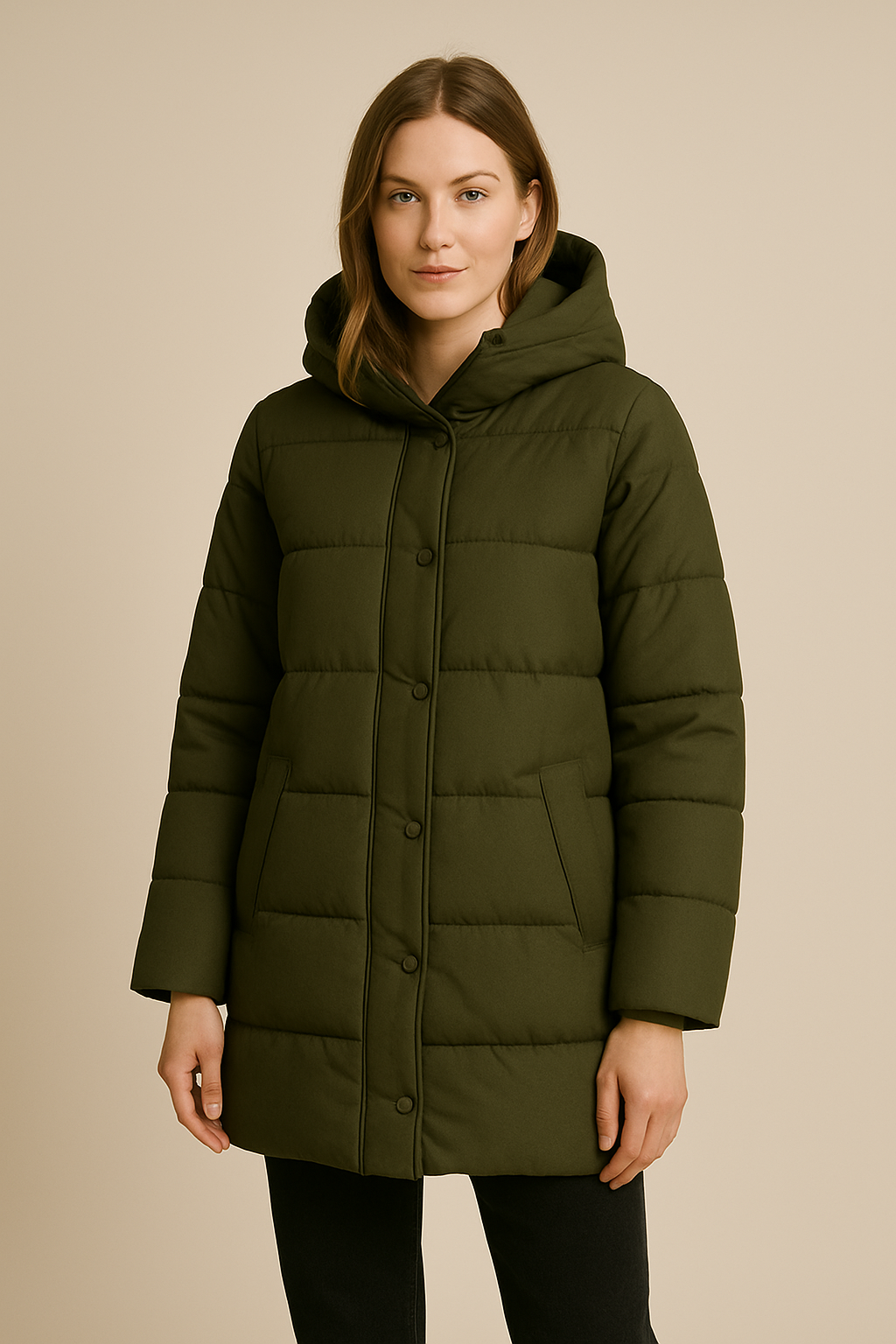 Vinterjakke dame grønn